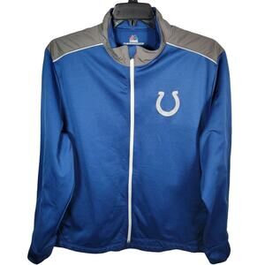 Indianapolis Colts Majestic Thermabase Blue Full Zip Pullover Jacket Golf XL